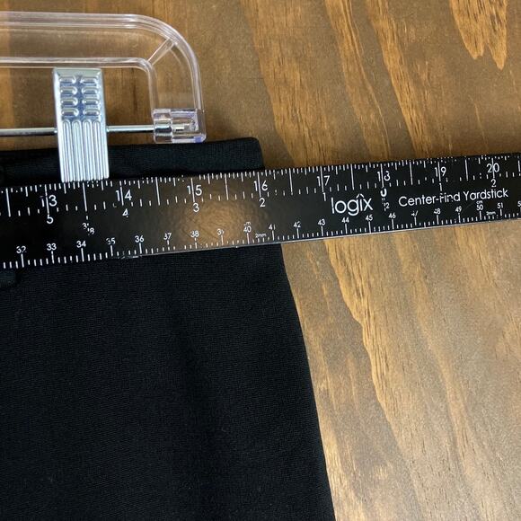 Express Womens Pants Black Mid Rise Cuffed Flared Leg Stretch 9/10 Regular - Picture 6 of 12